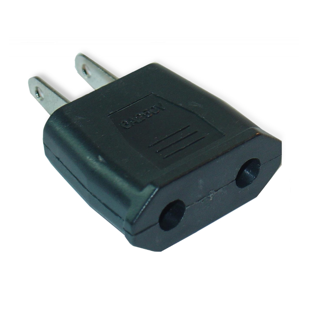 Adaptador Enchufe Negro Redondo a Plano Qx-4509 - EVL