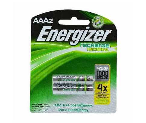 Pilas Batería Recargable AAA Energizer X 2 Unidades