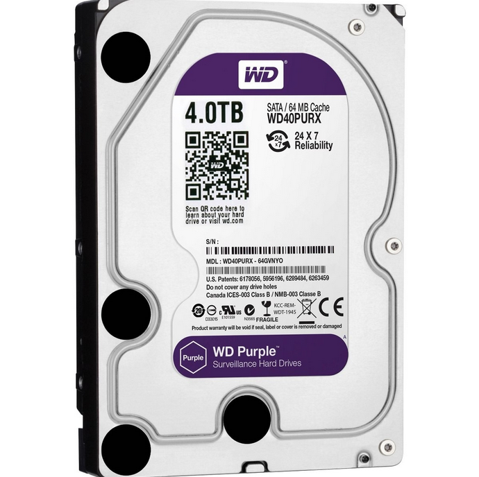 Duro Wd 4 4tb 4t Púrpura Purple Nvr Camaras - WESTER DIGITAL