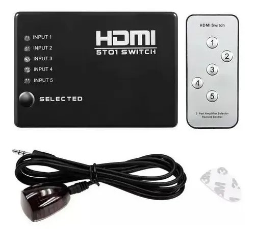 SWITCH HDMI 3 ENTRADAS 1 SALIDA CON CONTROL GENÉRICO, Sin Marca en