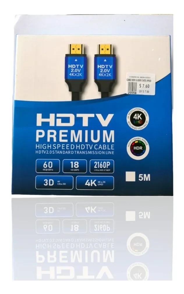 Cable HDMI 5 metros genérico, Cable HDMI 5 metros