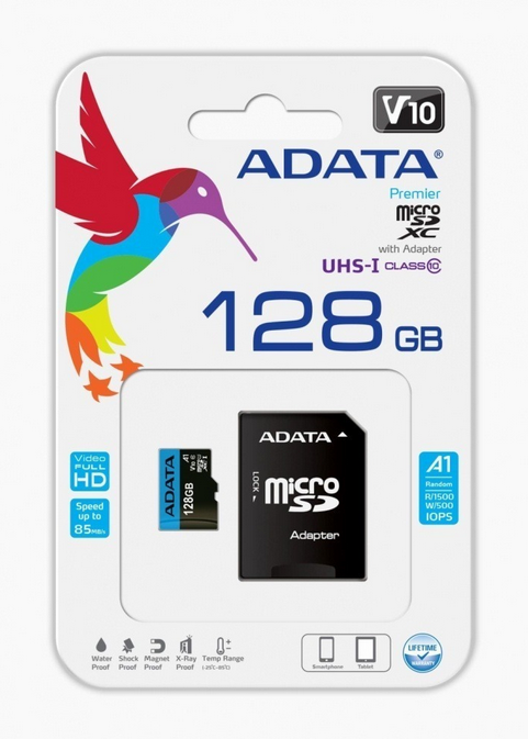 Tarjeta De Memoria Micro Sd 128 Gb 128gb Adata Clase 10 Uhs1 - ADATA