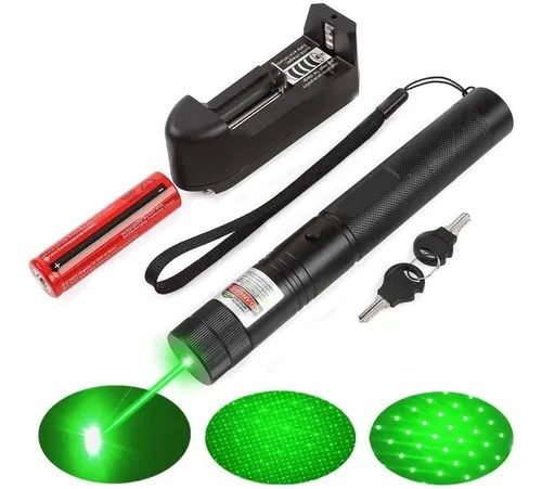 Presentador Puntero Laser Recargable 10 Km Luz Verde + Bateria