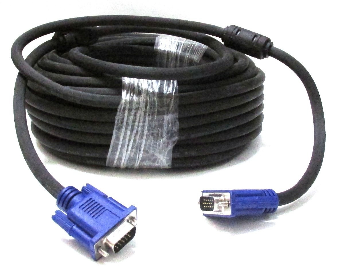 al menos Deformar Mejora Cable Vga Macho A Macho Para Monitor Proyector 5m 5 Metros - Generico