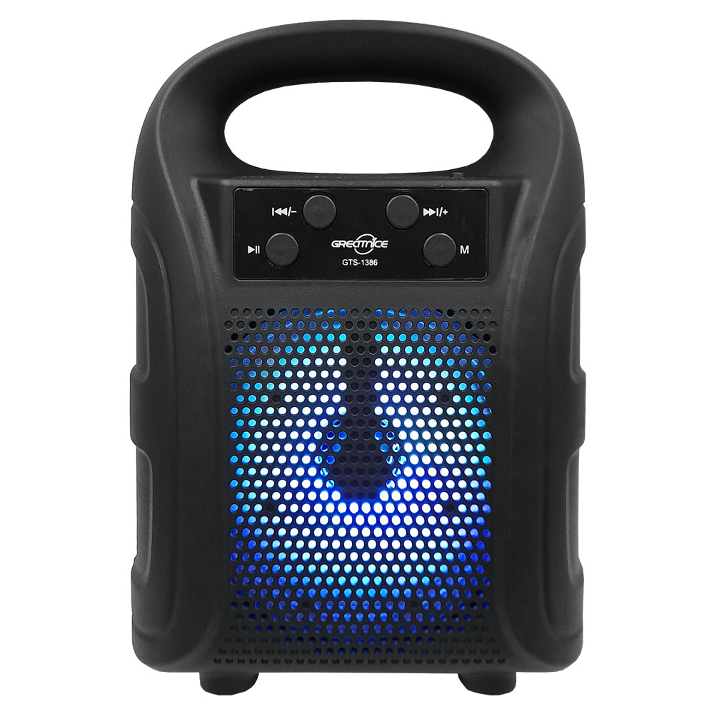 Parlante LED Luces de Colores con Karaoke Bluetooth Radio FM GTS