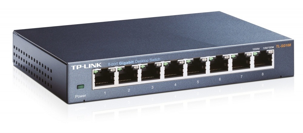 Switch Giga Ethernet 8 Puertos 10/100/1000 Tp Link Tl-sg108 - TP-LINK