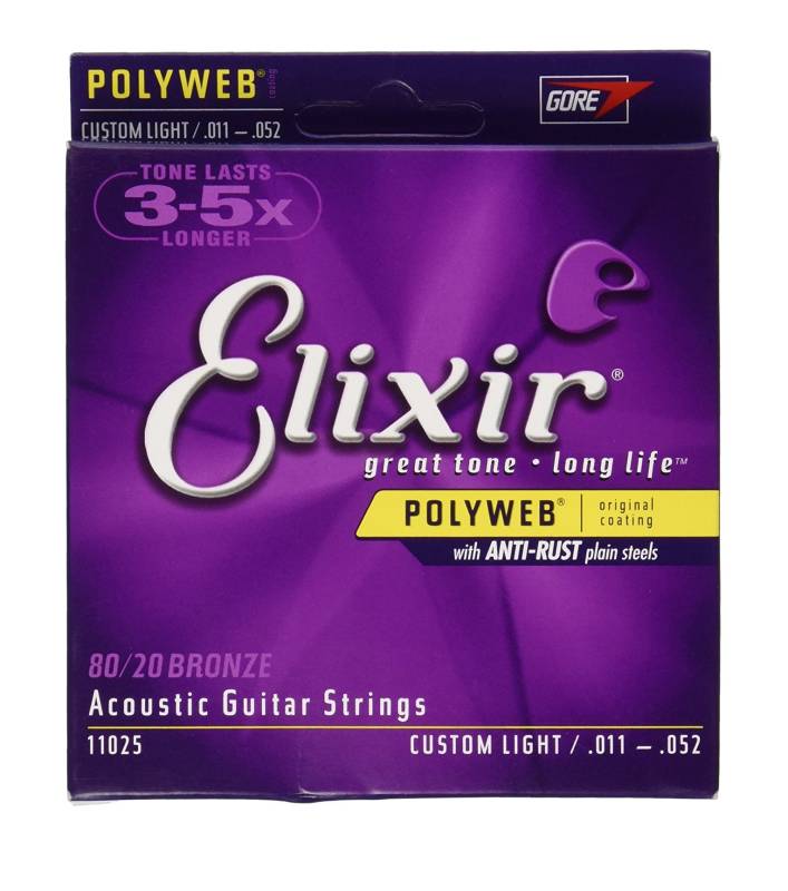 Juego de Cuerdas para Guitarra Electroacustica Elixir