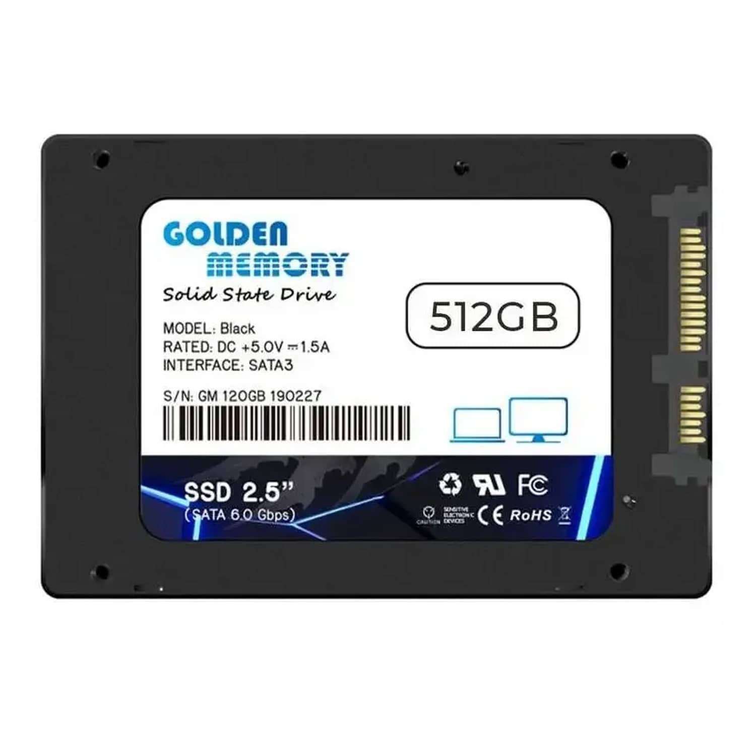 Tacón Enriquecimiento Espectador Disco Duro Solido Golden 512GB Sata 3 SSD 2.5 6.0 GBPS - GOLDEN