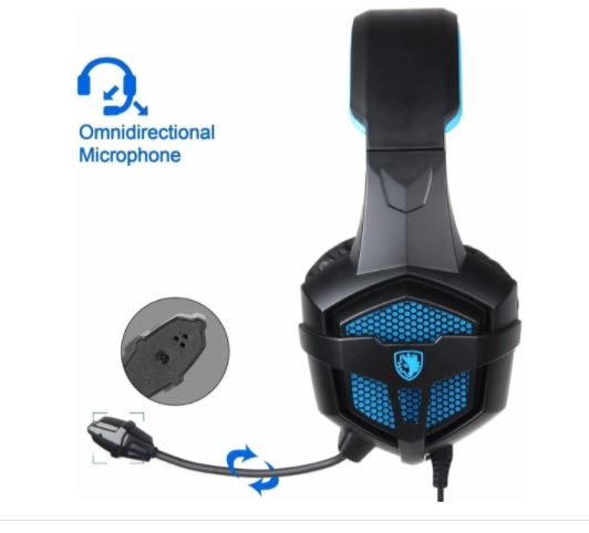 Auricular Microfono Headset Pc Gamers Sades Sa-807 Xbox Ps4 - Sades