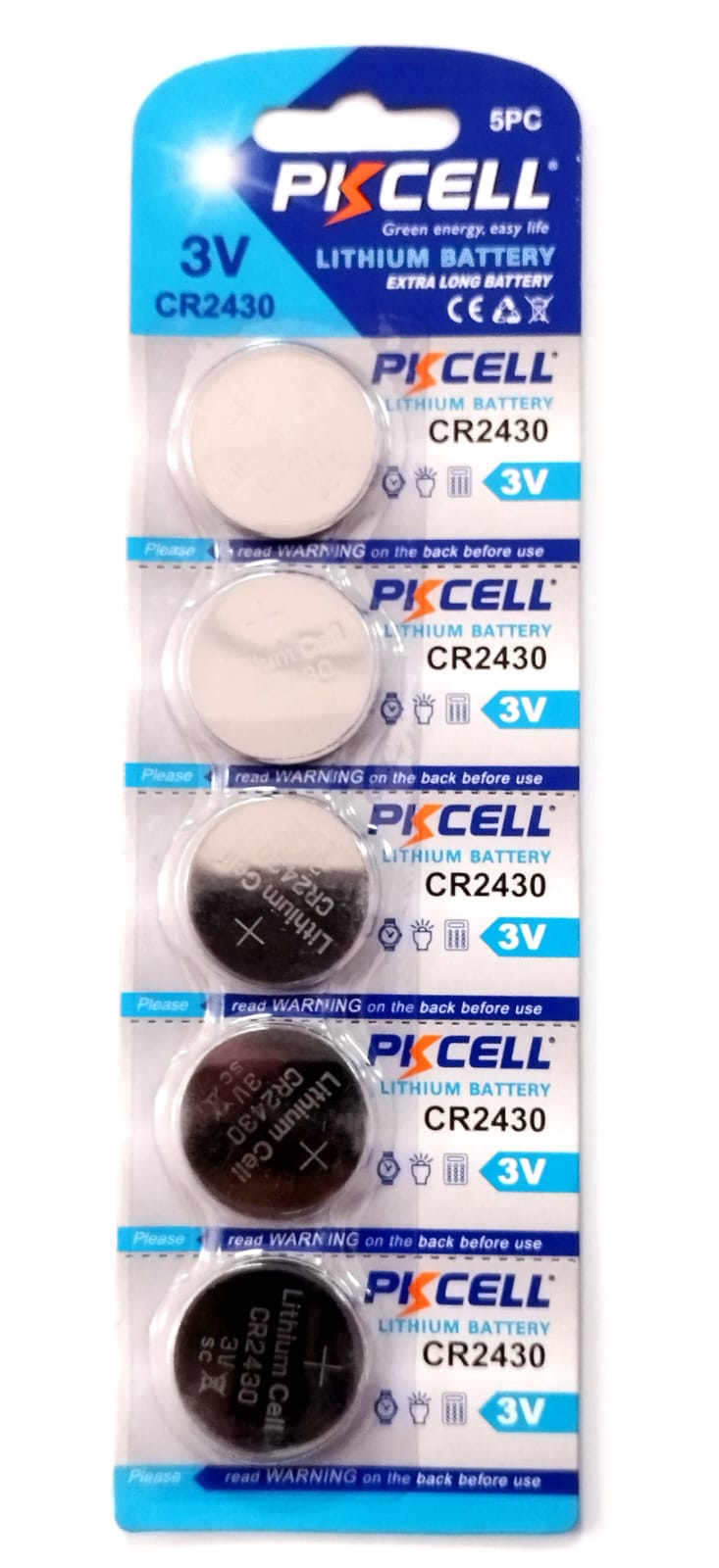 PILA para Reloj Control Juguete Pkcell 3V CR2430 Lithium Bateria