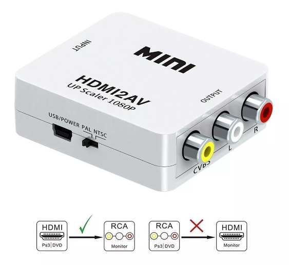 Convertidor Adaptador Hdmi A Rca Para Laptop Pc Deco A Tv - Generico