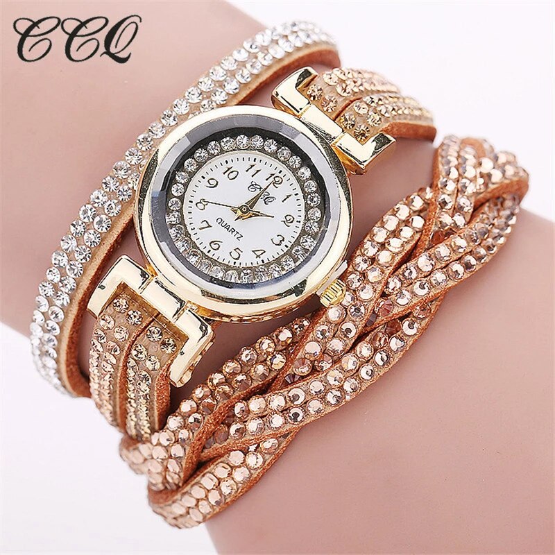 Reloj para Mujer Rhinestone Women Wrap Bracelet Relogio - CBS