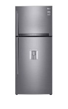 Refrigeradora LG Top Freezer Dispensador de Agua 440 LTS Acero Brillante
