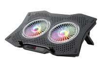 Ventilador para Laptop  One Gamer Luces RGB  Negro 2 ventiladores 