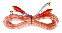 Cable De Audio 2 Plug Rca X 2 Plug Rca 3mt Transparente 