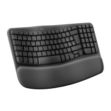 Teclado Logitech ergonómico Wave Keys Bluetooth con reposamanos