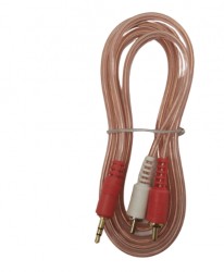 Cable Auxiliar Discman De 3.5mm A 2 Rca Blanco Rojo 1.5m