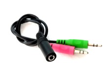 Cable Dividsor Audifono Microfono 1 Jack 3.5 X 2 plug 3.5 0.2M 