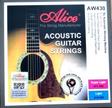 Juego de Cuerdas de Guitarra Acústica de Metal Alice AW430-L