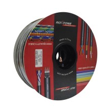 Rollo Cable Roxtone POR METROS  Para Microfono 6MM ST MC002 NEGRO 
