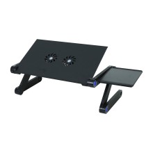 Mesa portátil plegable con ventilador para laptop