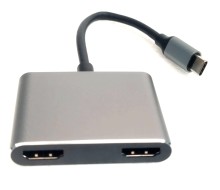 Adaptador  COnvertidor de VIdeo de tipo c a 2 puertos HDMI  