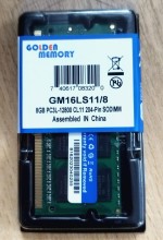 Memoria Ram Golden 8gb  DDR3 PC3L-12800 SO DIMM