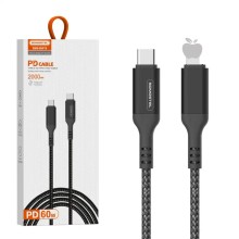 Cable de carga Tipo c a Iphone Somostel Bw18 Aluminio y Nylon 60w