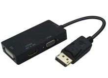 Adaptador Convertidor de Display POrt DP a HDMI VGA DVI soporta 4K