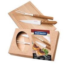 Juego para Asado Martinazzo 3 Piezas Mango de Madera 9440P Umco