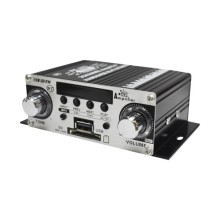 Amplificador Mini Usb Sd Fm Bluetooth 200w 2ch 12v Yw-191l