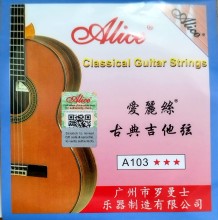 Juego de Cuerdas de Guitarra Clasica Alice A103 Nylon Blanc a y Plateada