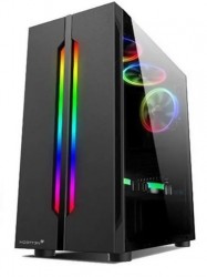 Case Gamer Altek Mid Tower 192-8 Rgb 3 Ventiladores Led Transparente 