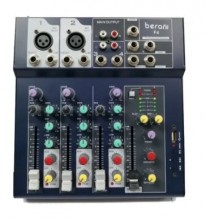 Consola De Audio Berani 4 Canales Usb Mp3  Phantom