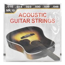 Juego de Cuerdas Para Guitarra Acústica 10-46 MK10 Metalicas