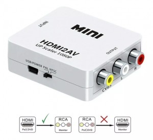 Convertidor Adaptador Hdmi A Rca Para Laptop Pc Deco A  Tv