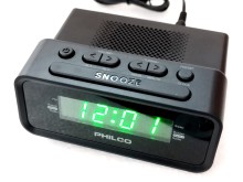 Radio reloj despertador Philco con alarma dual PAR1012BT-GR